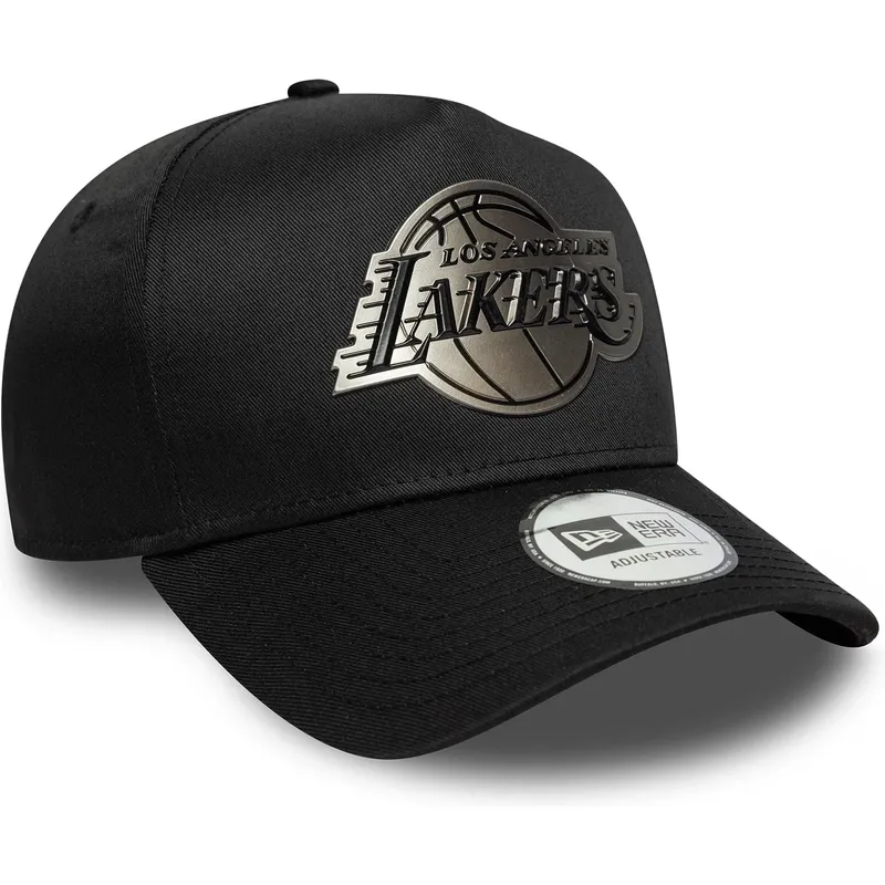 cap-kumer-black-snapback-9forty-e-frame-metallic-los-angeles-lakers-nba-new-era
