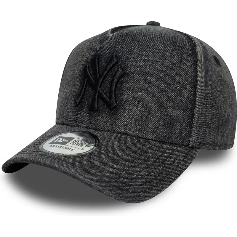 new-era-curved-brim-9forty-e-frame-denim-new-york-yankees-mlb-black-snapback-cap