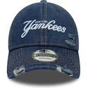 mutsid-kumer-sinine-reguleeritav-9twenty-denim-distress-new-york-yankees-mlb-new-era