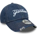 mutsid-kumer-sinine-reguleeritav-9twenty-denim-distress-new-york-yankees-mlb-new-era