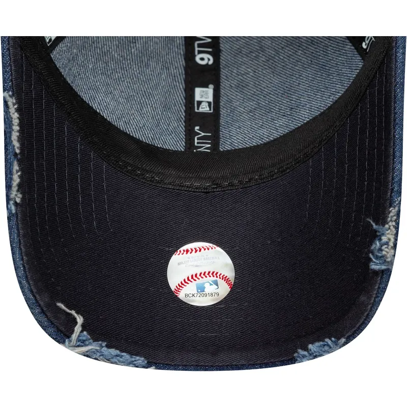mutsid-kumer-sinine-reguleeritav-9twenty-denim-distress-new-york-yankees-mlb-new-era