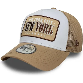 Cap kumer brown snapback A Frame Frame Location New York Ciudades y Playas New Era
