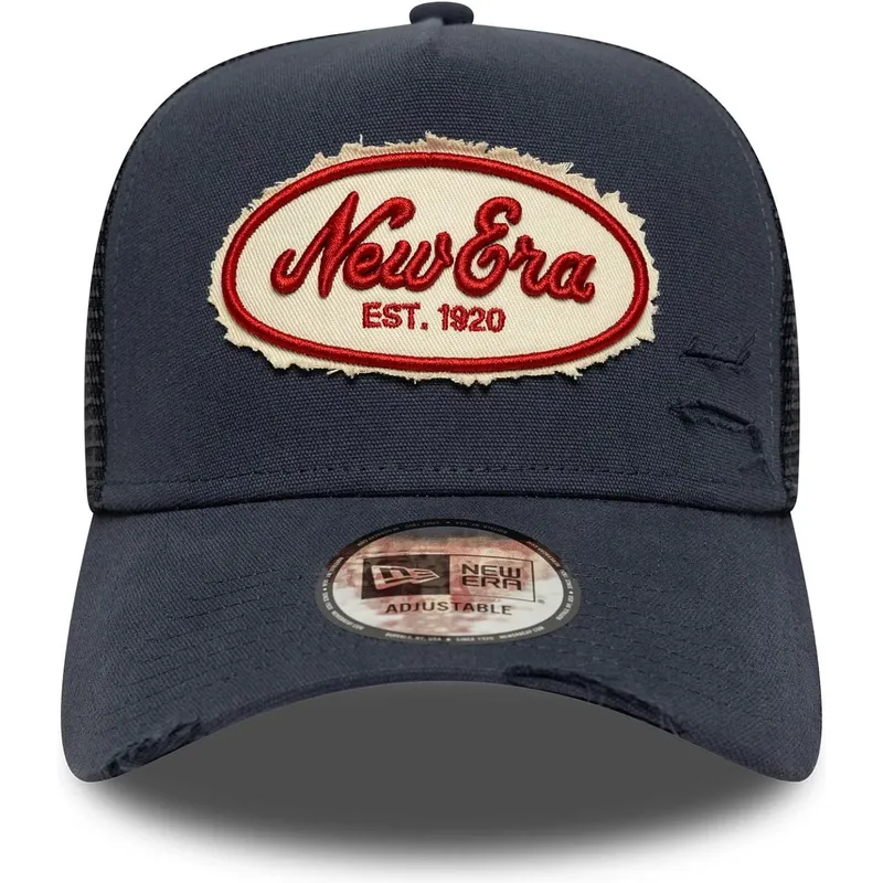 mutsid-kumer-meresinine-snapback-a-frame-oval-canvas-distress-new-era