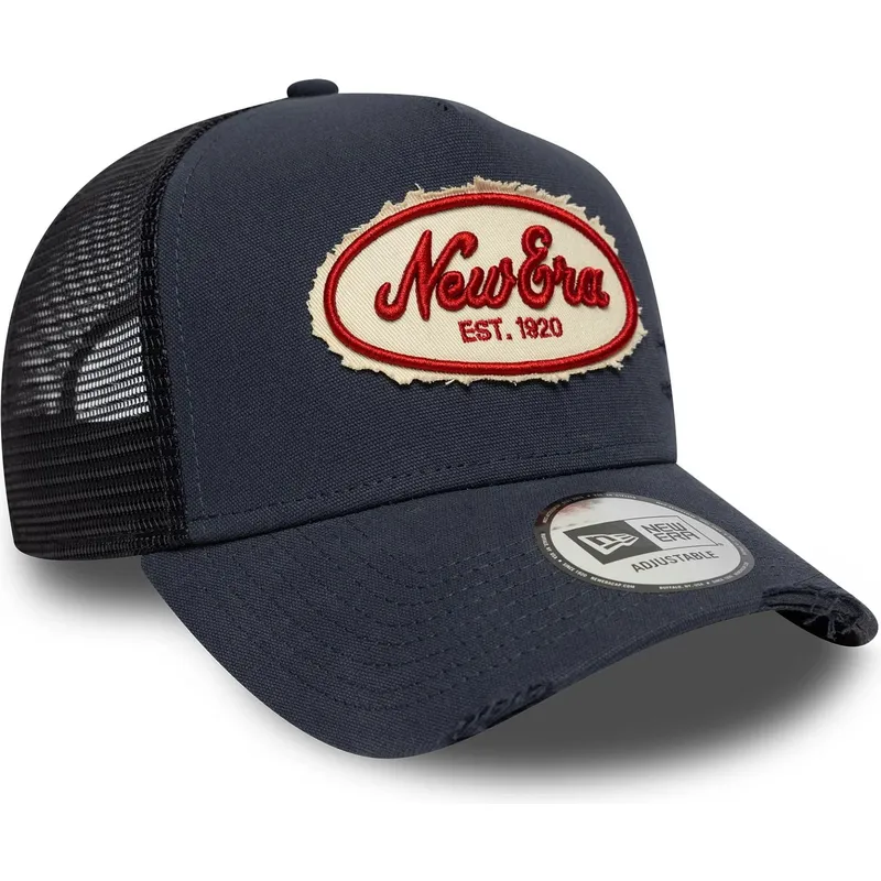 mutsid-kumer-meresinine-snapback-a-frame-oval-canvas-distress-new-era