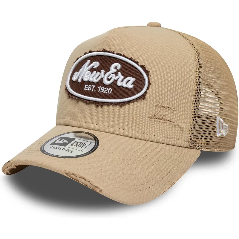 mutsid-kumer-pruun-snapback-a-frame-oval-canvas-distress-new-era