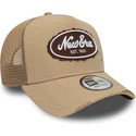 mutsid-kumer-pruun-snapback-a-frame-oval-canvas-distress-new-era