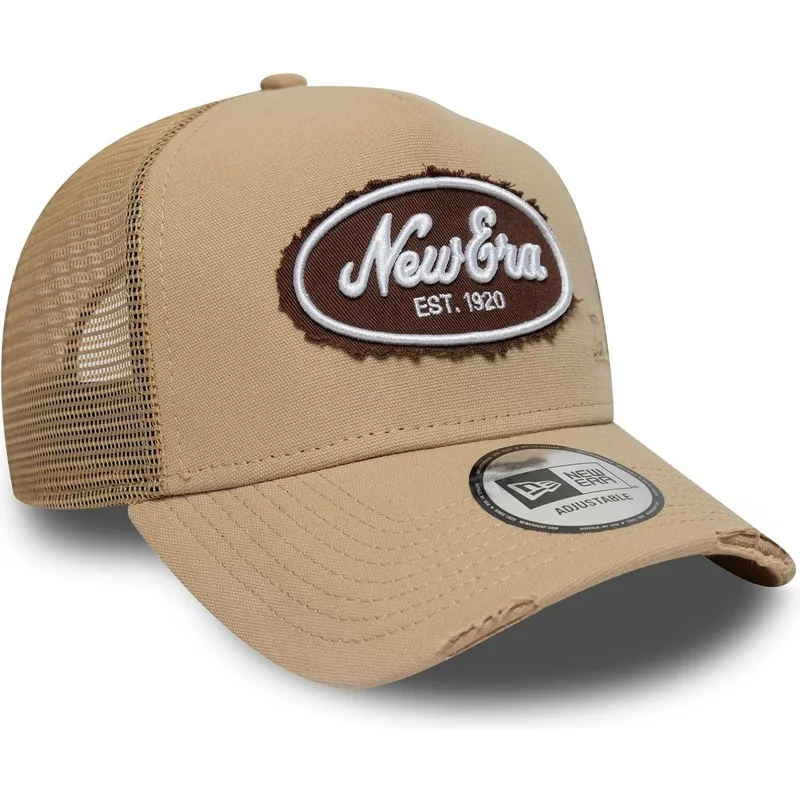 mutsid-kumer-pruun-snapback-a-frame-oval-canvas-distress-new-era