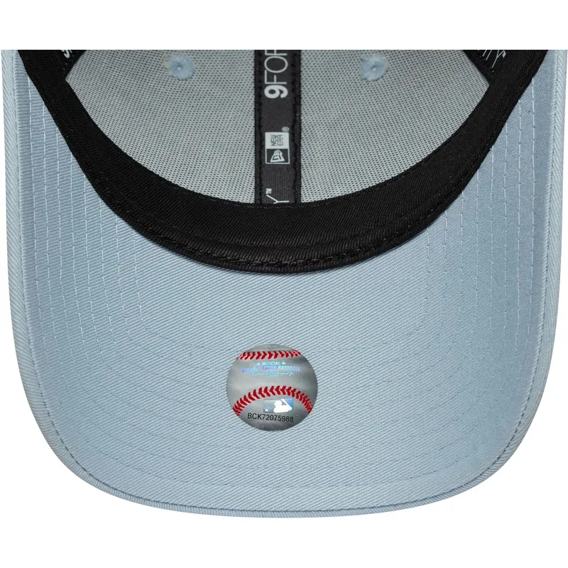 new-era-curved-brim-women-blue-logo-9forty-metallic-logo-los-angeles-dodgers-mlb-light-blue-adjustable-cap