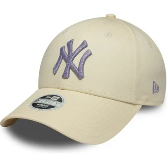 Mütsid kumer beež reguleeritav rihm 9FORTY Metallic New York Yankees MLB New Era