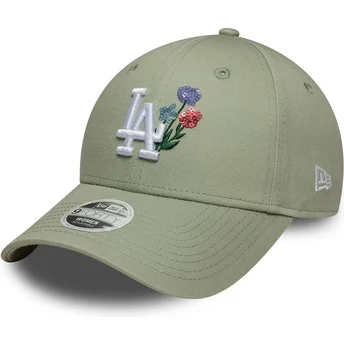 Cap kumer green adjustable strap claro 9FORTY Floral Icon Los Angeles Dodgers MLB New Era