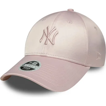Cap kumer pink adjustable strap 9FORTY Satin New York Yankees MLB New Era