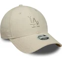 cap-kumer-beige-adjustable-strap-9forty-m-crown-pastel-cord-los-angeles-dodgers-mlb-new-era