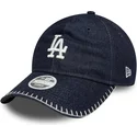 mutsid-kumer-meresinine-reguleeritav-rihm-9twenty-denim-stitch-los-angeles-dodgers-mlb-new-era