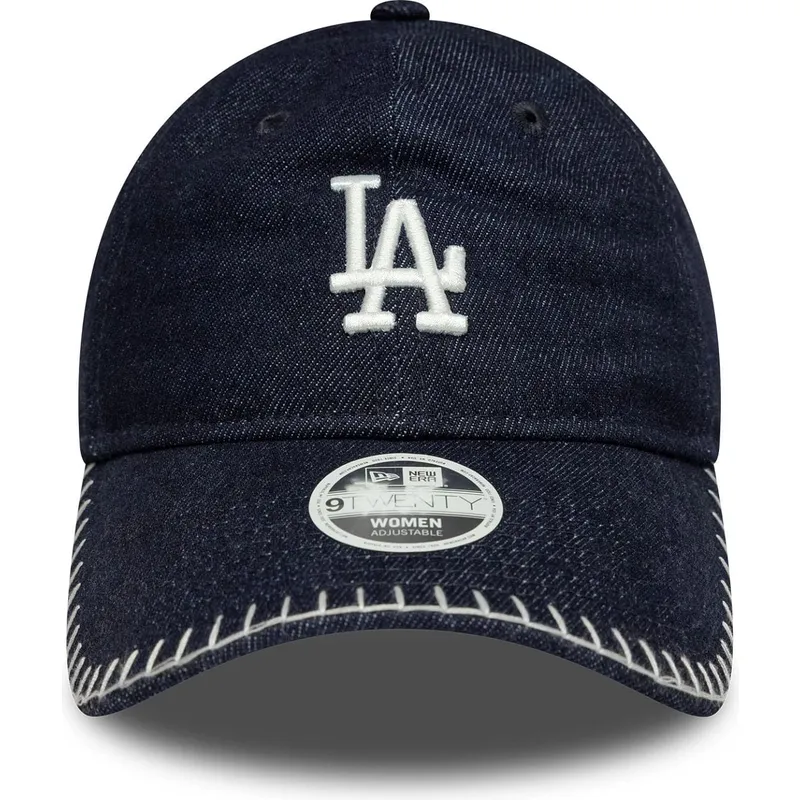 mutsid-kumer-meresinine-reguleeritav-rihm-9twenty-denim-stitch-los-angeles-dodgers-mlb-new-era