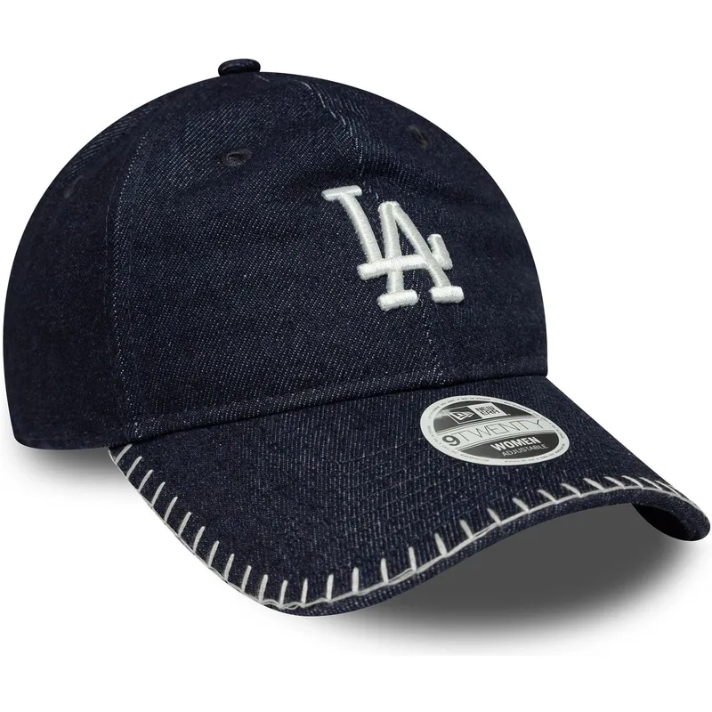 mutsid-kumer-meresinine-reguleeritav-rihm-9twenty-denim-stitch-los-angeles-dodgers-mlb-new-era