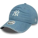 cap-kumer-blue-adjustable-strap-9twenty-denim-stitch-new-york-yankees-mlb-new-era