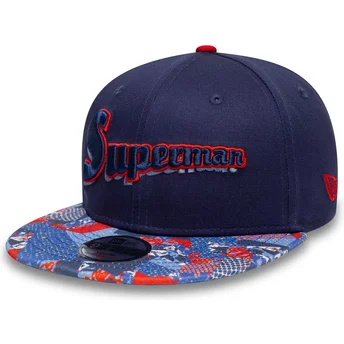 Mütsid lame meresinine snapback lastele 9FIFTY Superman DC Comics New Era
