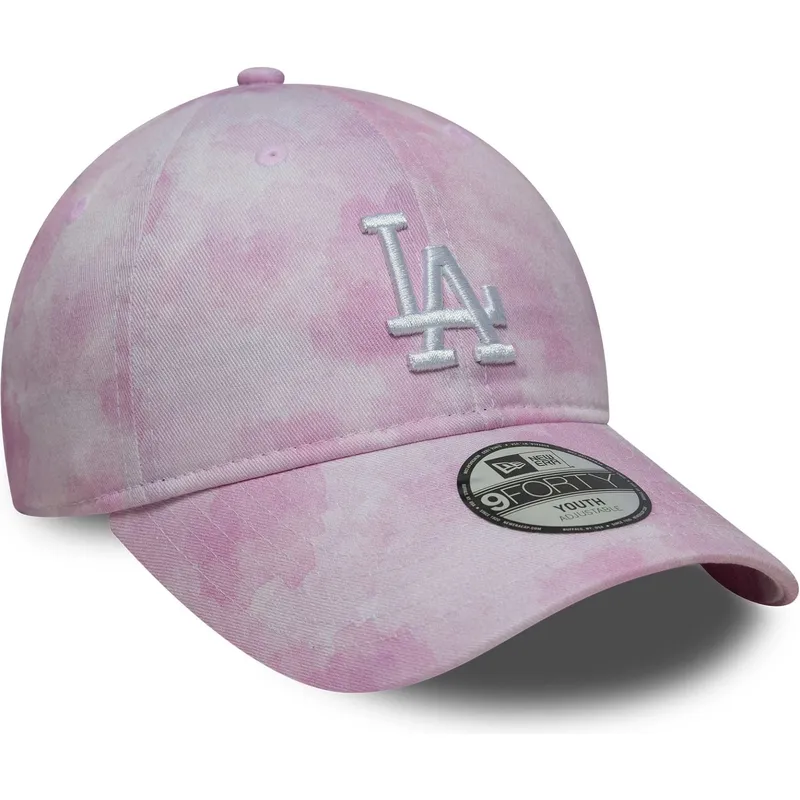 cap-kumer-pink-adjustable-strap-lastele-9twenty-tie-dye-los-angeles-dodgers-mlb-new-era