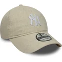 mutsid-kumer-beez-reguleeritav-9twenty-linen-new-york-yankees-mlb-new-era