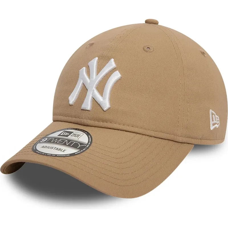 cap-kumer-brown-adjustable-strap-claro-9twenty-league-essential-new-york-yankees-mlb-new-era