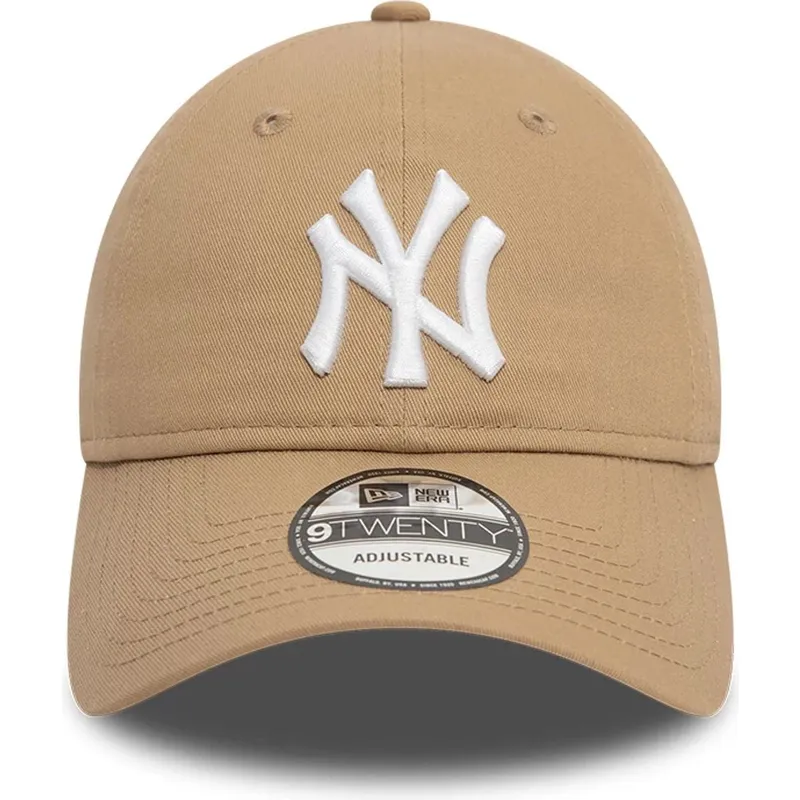 cap-kumer-brown-adjustable-strap-claro-9twenty-league-essential-new-york-yankees-mlb-new-era