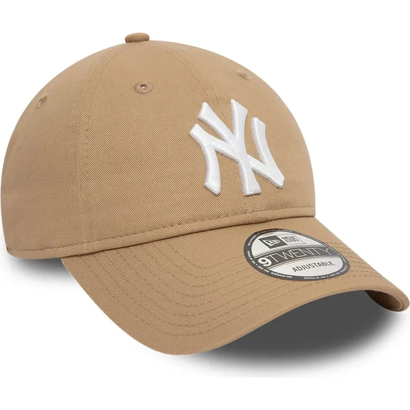 cap-kumer-brown-adjustable-strap-claro-9twenty-league-essential-new-york-yankees-mlb-new-era