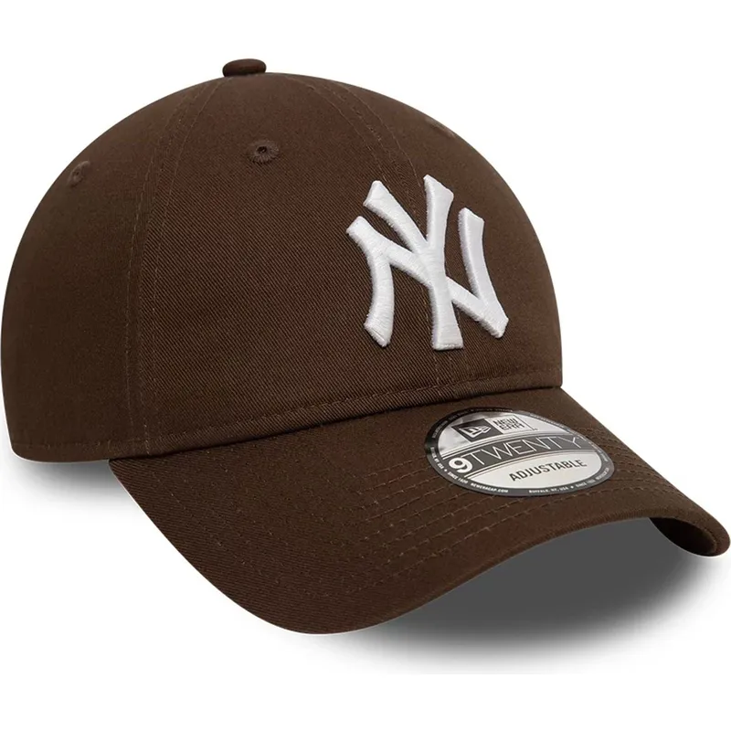 new-era-curved-brim-9twenty-league-essential-new-york-yankees-mlb-brown-adjustable-cap