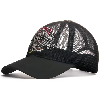 Mütsid kumer veok must snapback 1971 Soaring Eagle Full Mesh Ed Hardy