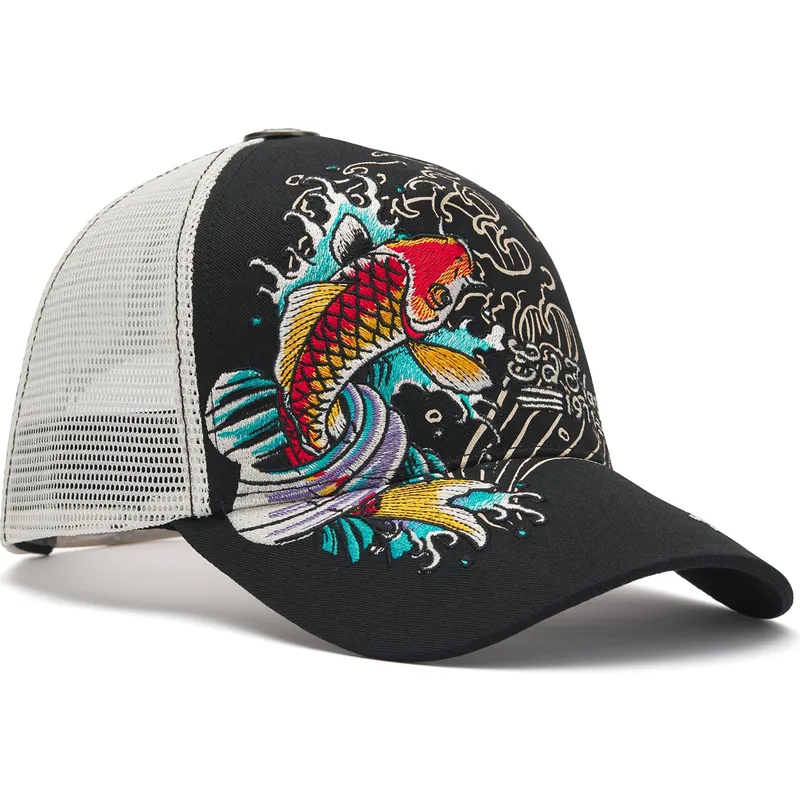 ed-hardy-1971-koi-fish-black-trucker-hat