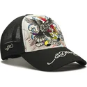 mutsid-kumer-valge-snapback-tattoo-eagle-graphic-ed-hardy