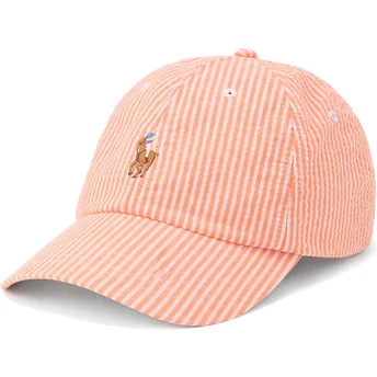 Mütsid kumer oranž reguleeritav Stretch Seersucker Polo Ralph Lauren