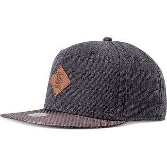Djinns Flat Brim Glencheck Grey Adjustable Cap