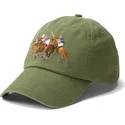 mutsid-kumer-roheline-reguleeritav-twill-triple-pony-polo-ralph-lauren