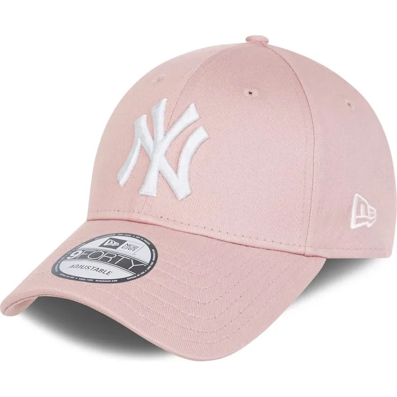 cap-kumer-pink-adjustable-strap-claro-9forty-league-essential-new-york-yankees-mlb-new-era