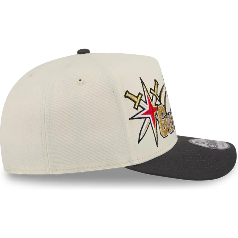 new-era-curved-brim-9fifty-a-frame-classic-vegas-golden-knights-nhl-beige-and-black-snapback-cap