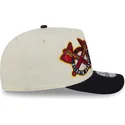 new-era-curved-brim-9fifty-a-frame-classic-atlanta-braves-mlb-beige-and-black-snapback-cap