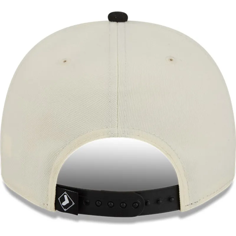 new-era-curved-brim-9fifty-a-frame-classic-chicago-white-sox-mlb-beige-and-black-snapback-cap