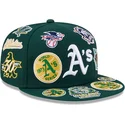 mutsid-lame-roheline-liibuv-59fifty-all-over-oakland-athletics-mlb-new-era