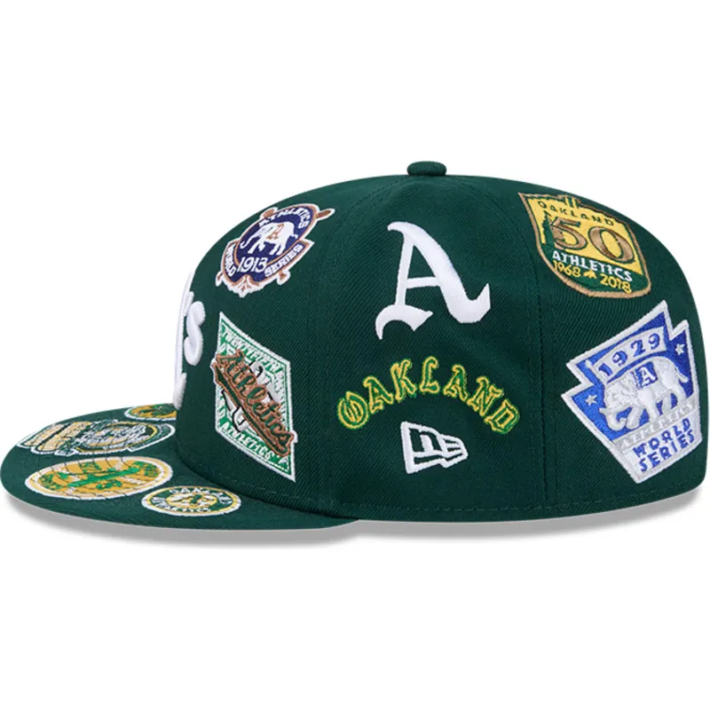 mutsid-lame-roheline-liibuv-59fifty-all-over-oakland-athletics-mlb-new-era