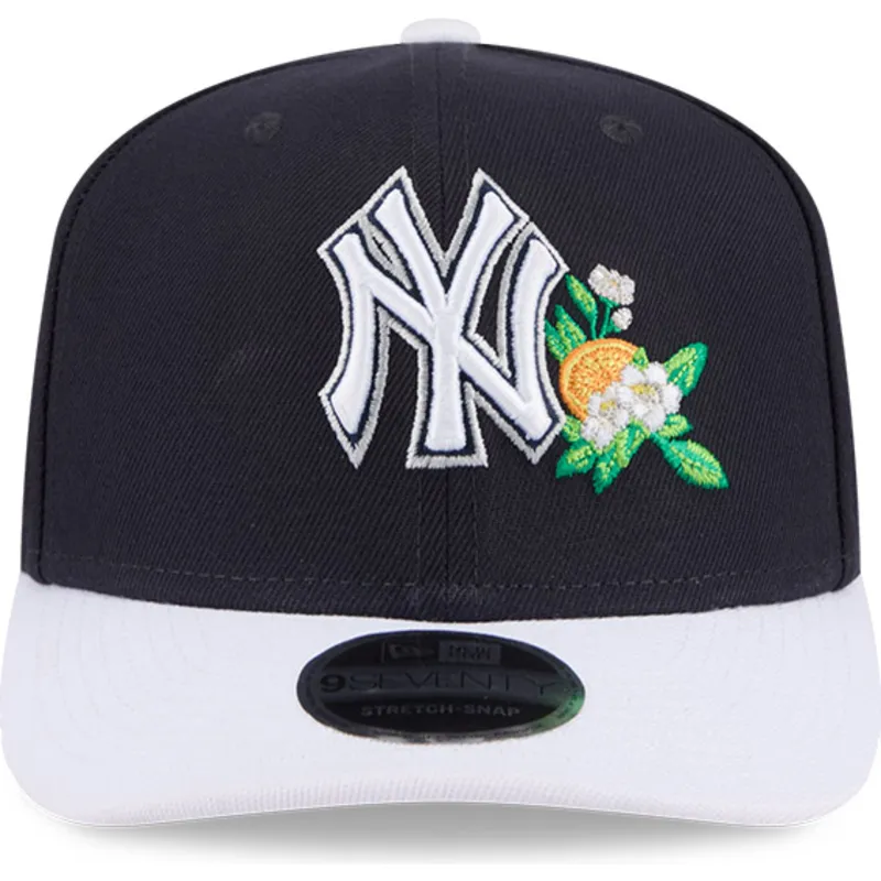 mutsid-kumer-meresinine-snapback-9seventy-stretch-snap-flower-new-york-yankees-mlb-new-era