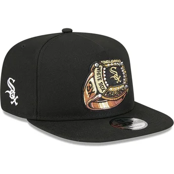 New Era Flat Brim 9FIFTY A Frame Ring Chicago White Sox MLB Black Snapback Cap