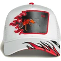 mutsid-kumer-veok-valge-snapback-hormiga-fire-flames-the-farm-the-farm-de-goorin-bros