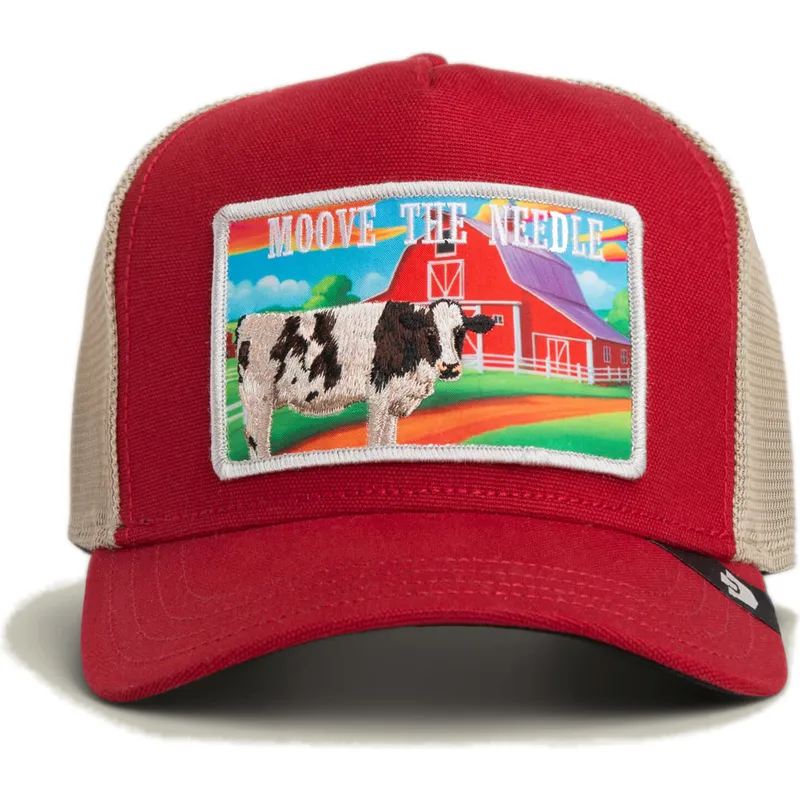 mutsid-kumer-veok-punane-snapback-vaca-moove-the-needle-greener-grass-the-farm-the-farm-de-goorin-bros