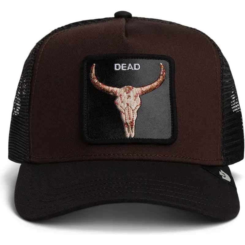 mutsid-kumer-pruun-snapback-dead-skull-the-farm-goorin-bros