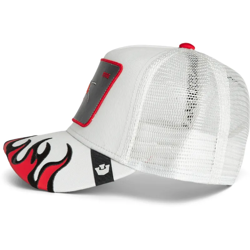 mutsid-kumer-veok-valge-snapback-hormiga-fire-flames-the-farm-the-farm-de-goorin-bros