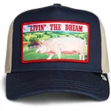 mutsid-kumer-veok-meresinine-snapback-cerdo-livin-the-dream-greener-grass-the-farm-the-farm-de-goorin-bros
