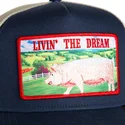 mutsid-kumer-veok-meresinine-snapback-cerdo-livin-the-dream-greener-grass-the-farm-the-farm-de-goorin-bros