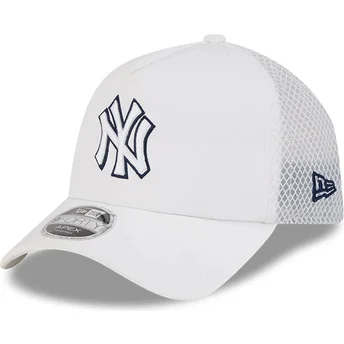 New Era 9FORTY APEX Batting Practice New York Yankees MLB White Trucker Hat