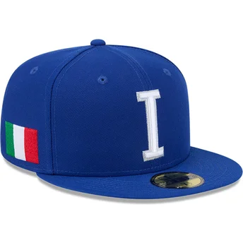 New Era Flat Brim 59FIFTY Italy 2026 World Baseball Classic Blue Fitted Cap