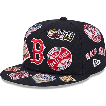 Cap lame navy blue ajustada 59FIFTY All Over Boston Red Sox MLB New Era